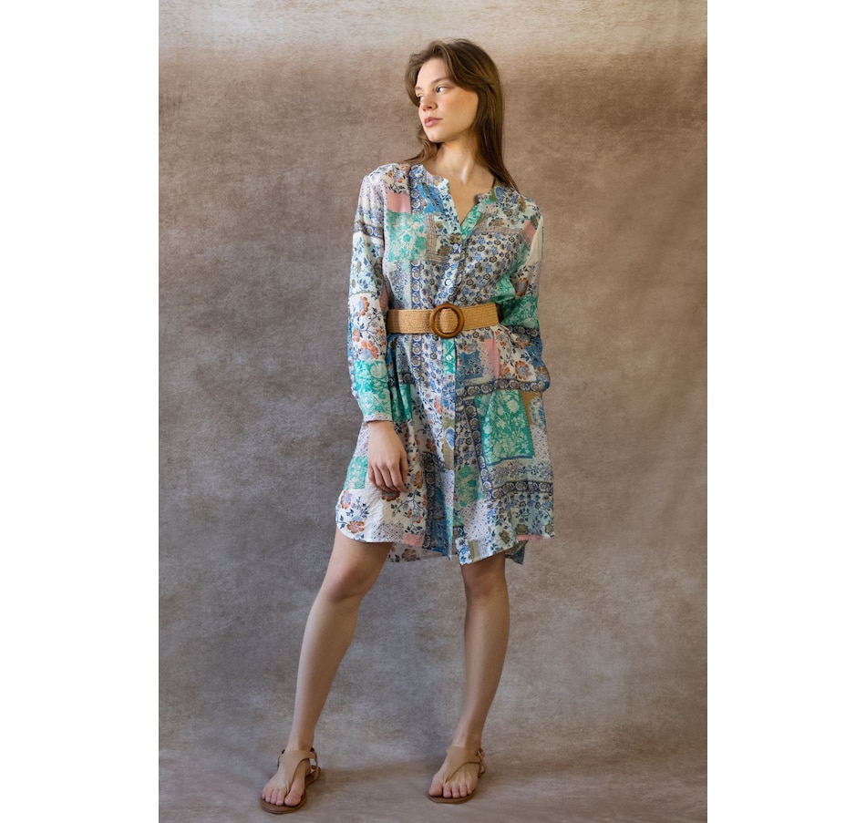 Image 964336_ALTMORE10.jpg, Product 964-336 / Price $34.99, Annick Lara Patchwork Print Boho Tunic Shirt Dress Long Sleeves from ANNICK on TSC.ca's Fashion department
