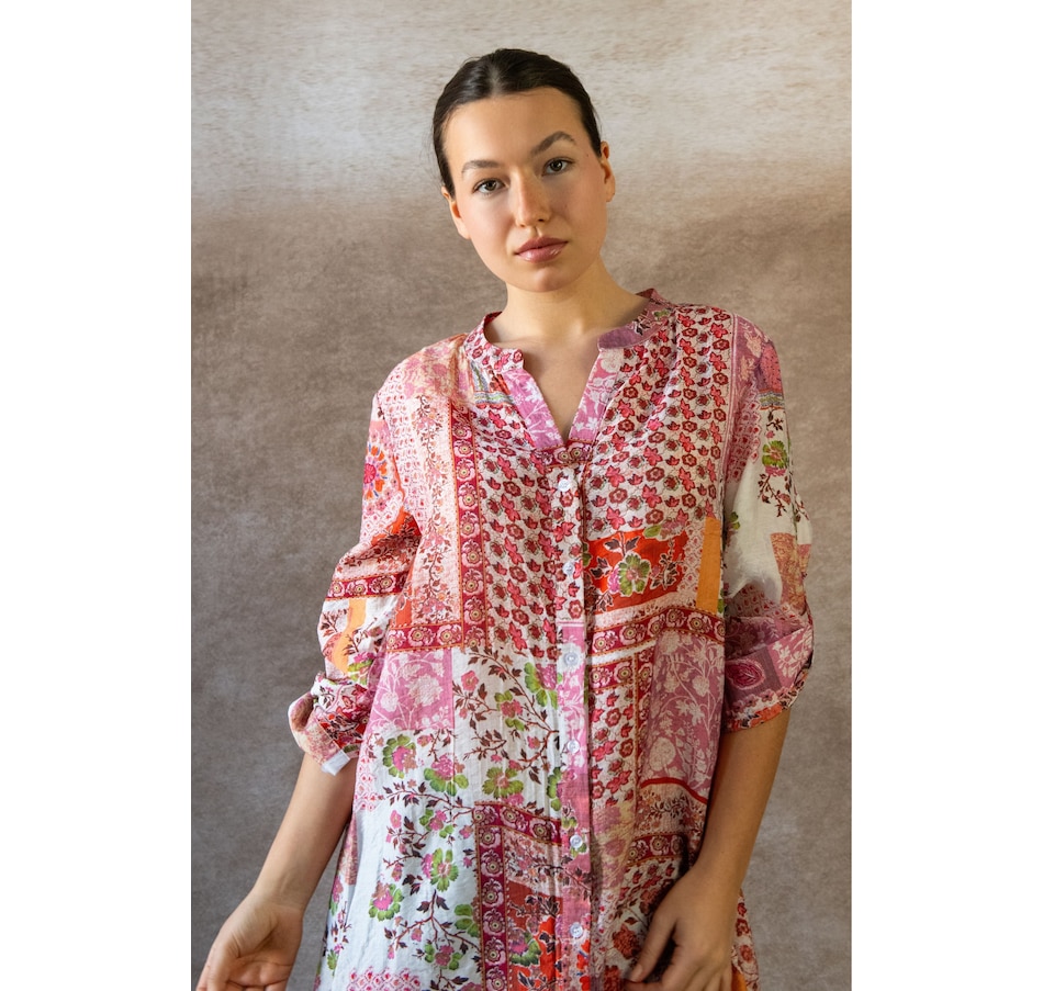 Image 964336_ALTMORE14.jpg, Product 964-336 / Price $34.99, Annick Lara Patchwork Print Boho Tunic Shirt Dress Long Sleeves from ANNICK on TSC.ca's Fashion department