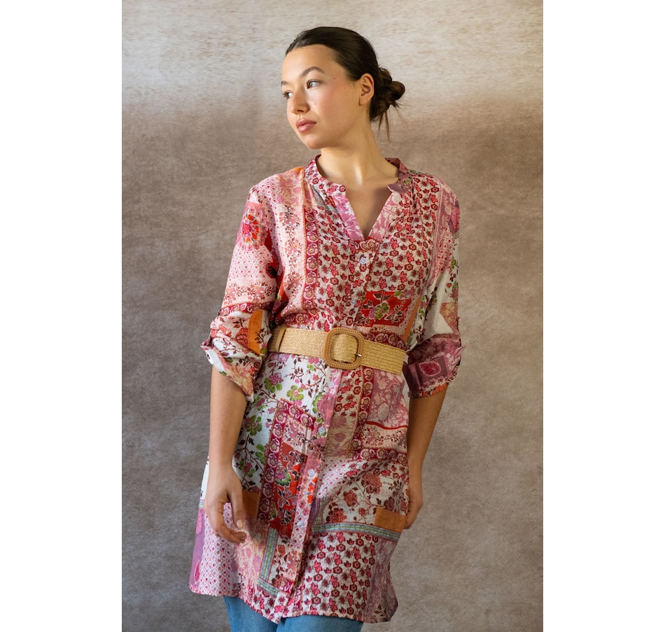 Image 964336_ALTMORE16.jpg, Product 964-336 / Price $34.99, Annick Lara Patchwork Print Boho Tunic Shirt Dress Long Sleeves from ANNICK on TSC.ca's Fashion department