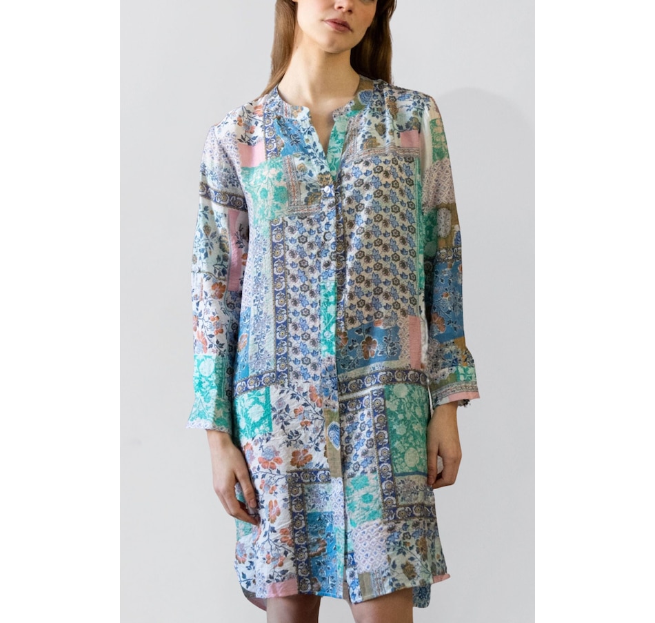 Image 964336_ST01.jpg, Product 964-336 / Price $34.99, Annick Lara Patchwork Print Boho Tunic Shirt Dress Long Sleeves from ANNICK on TSC.ca's Fashion department
