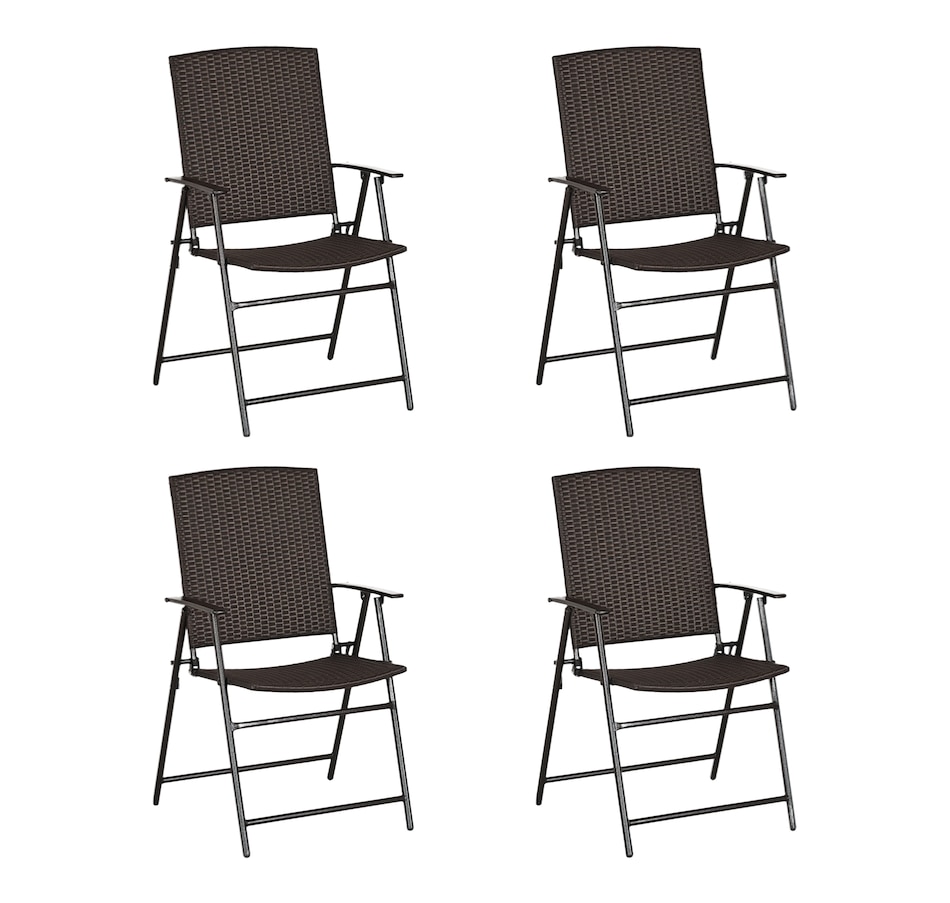 Image 964356.png, Product 964-356 / Price $189.99, Outsunny Outdoor Wicker Dining Chair Set of 4 from Outsunny on TSC.ca's Home & Garden department