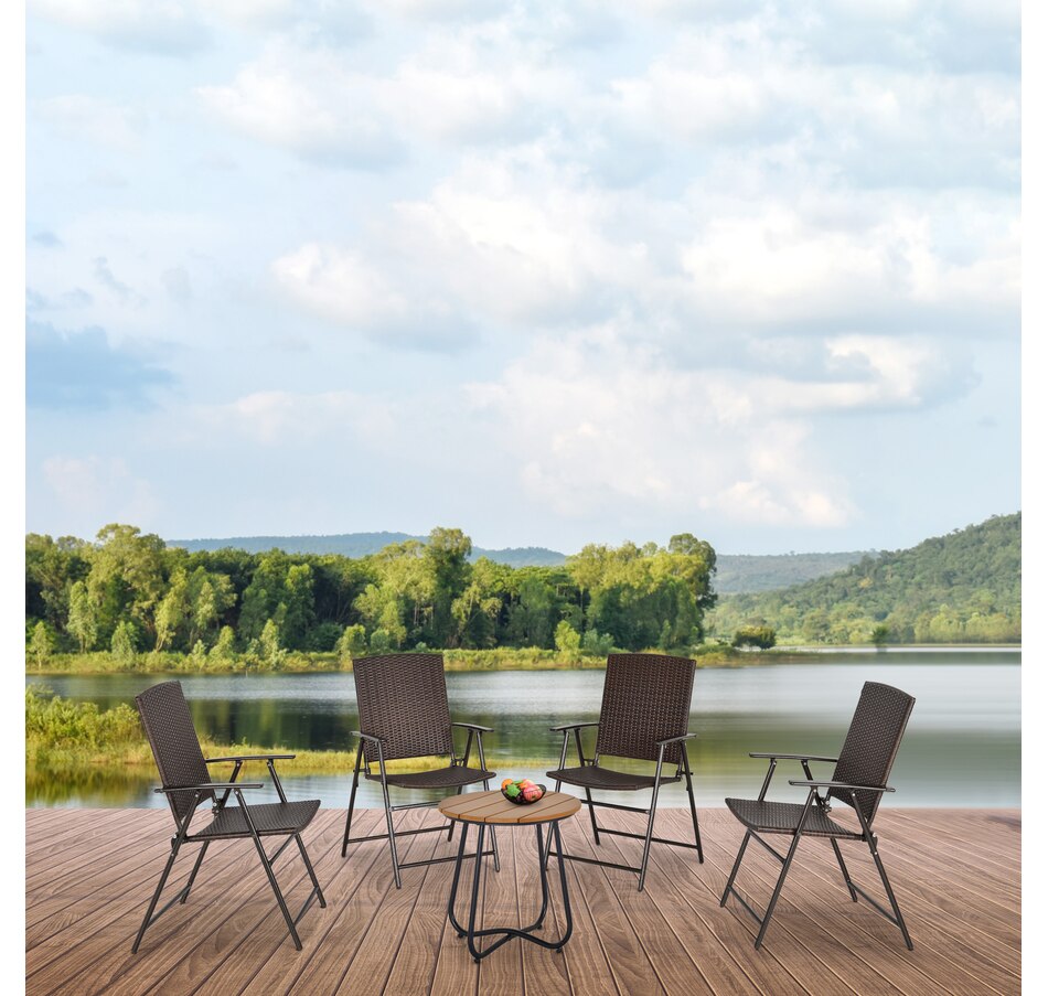 Image 964356_ALTMORE1.jpg, Product 964-356 / Price $189.99, Outsunny Outdoor Wicker Dining Chair Set of 4 from Outsunny on TSC.ca's Home & Garden department