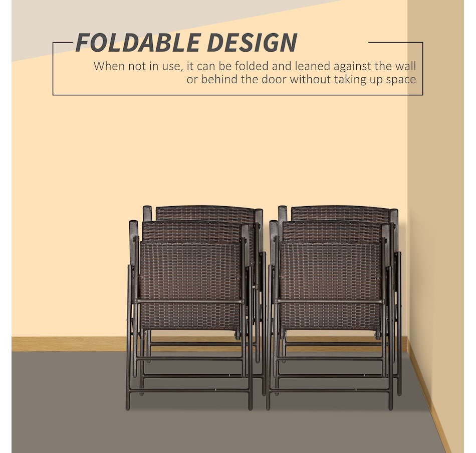 Image 964356_ALTMORE5.jpg, Product 964-356 / Price $189.99, Outsunny Outdoor Wicker Dining Chair Set of 4 from Outsunny on TSC.ca's Home & Garden department