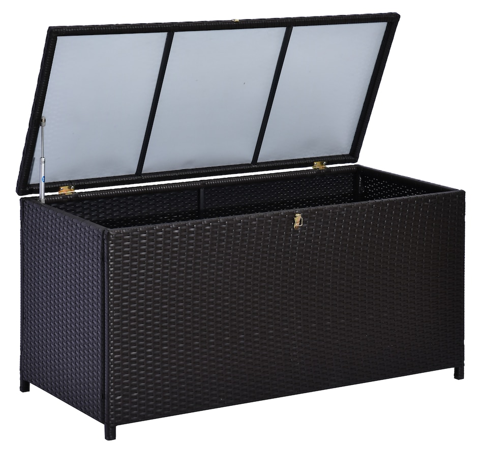 Image 964375.jpg, Product 964-375 / Price $169.99, Outsunny Wicker Outdoor Storage Box from Outsunny on TSC.ca's Home & Garden department