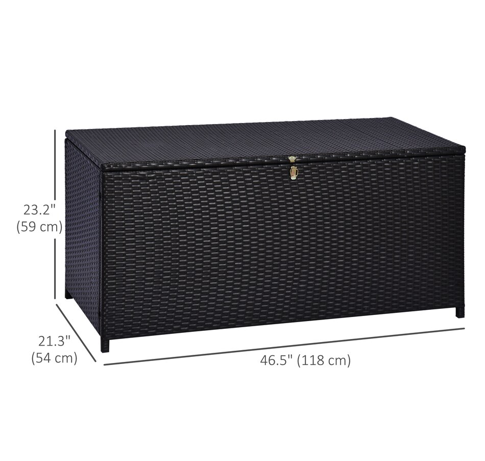 Image 964375_ALTMORE2.jpg, Product 964-375 / Price $169.99, Outsunny Wicker Outdoor Storage Box from Outsunny on TSC.ca's Home & Garden department