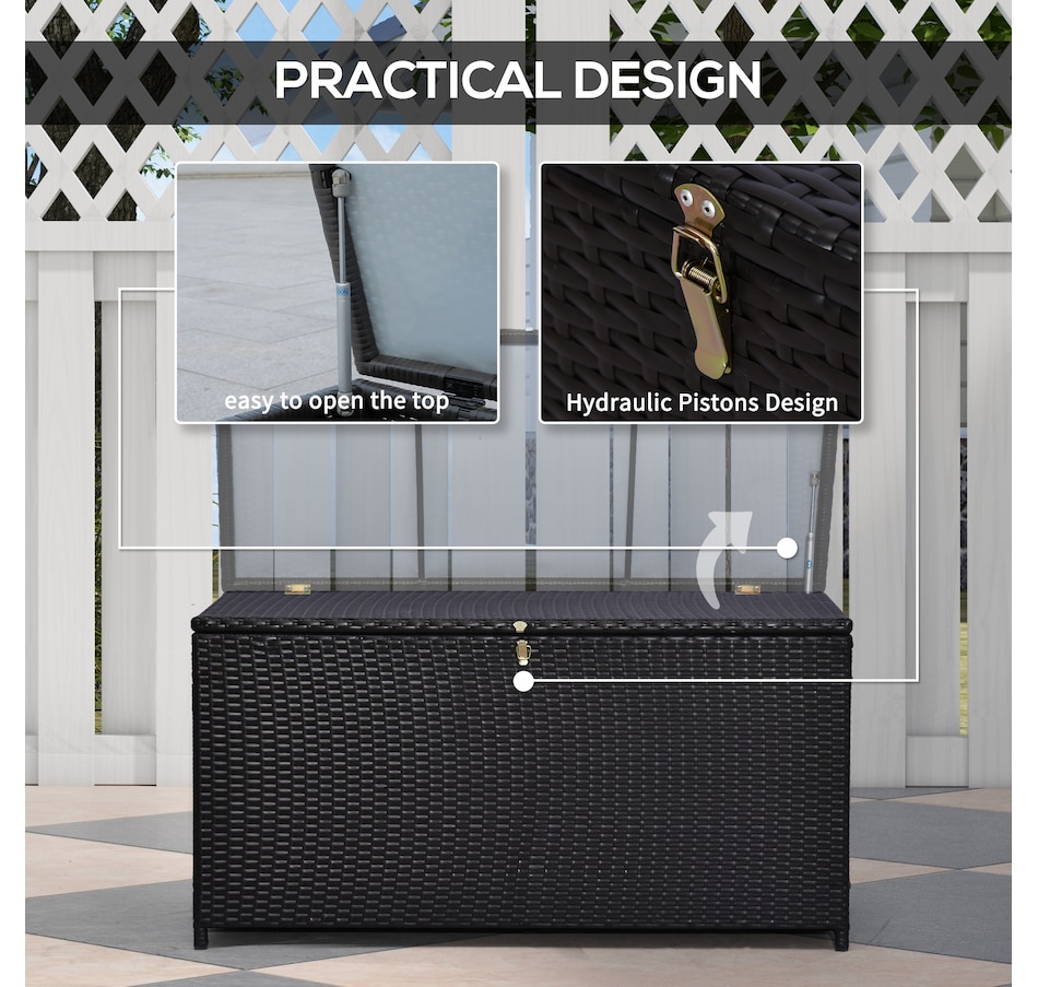 Image 964375_ALTMORE5.jpg, Product 964-375 / Price $169.99, Outsunny Wicker Outdoor Storage Box from Outsunny on TSC.ca's Home & Garden department