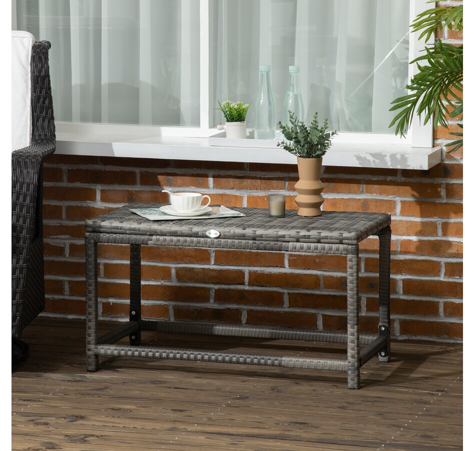 Image 964385_ALTMORE1.jpg, Product 964-385 / Price $71.99, Outsunny End Table w/ Plastic Board Under the Table Top Side Table, Grey from Outsunny on TSC.ca's Home & Garden department