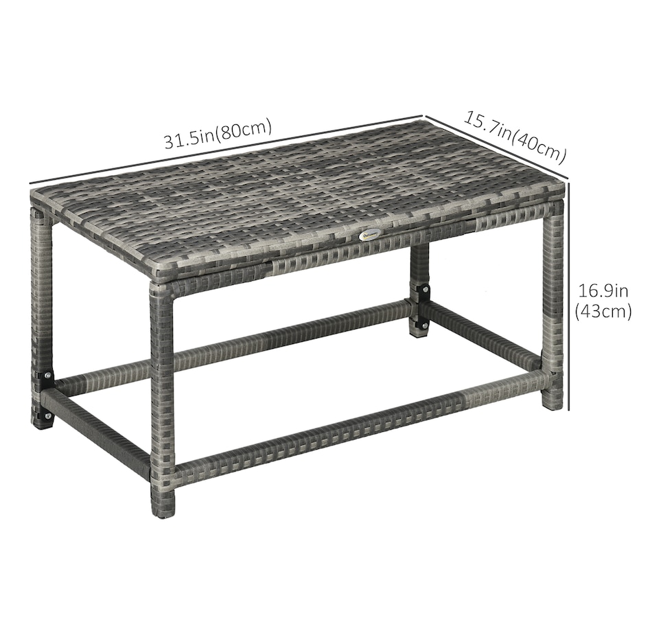 Image 964385_ALTMORE2.jpg, Product 964-385 / Price $71.99, Outsunny End Table w/ Plastic Board Under the Table Top Side Table, Grey from Outsunny on TSC.ca's Home & Garden department