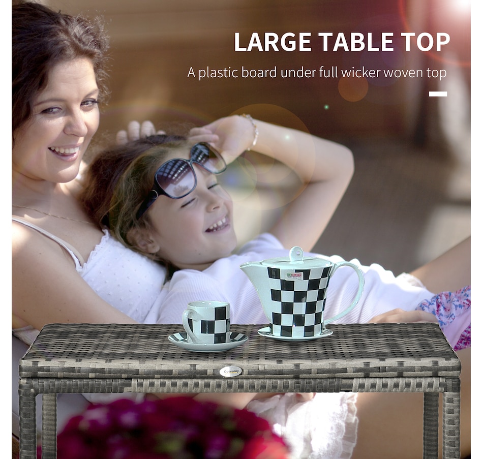 Image 964385_ALTMORE4.jpg, Product 964-385 / Price $71.99, Outsunny End Table w/ Plastic Board Under the Table Top Side Table, Grey from Outsunny on TSC.ca's Home & Garden department