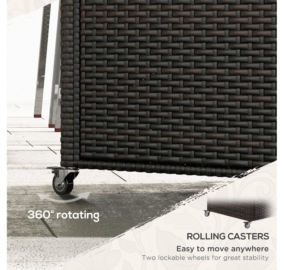 Image 964392_ALTMORE3.jpg, Product 964-392 / Price $236.99, Outsunny PE Rattan Outdoor Bar Cart with Shelf & Cabinet, Mixed Brown from Outsunny on TSC.ca's Home & Garden department