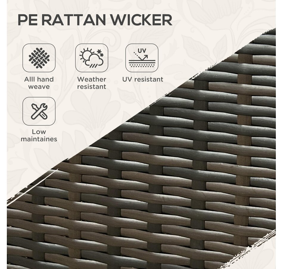 Image 964392_ALTMORE4.jpg, Product 964-392 / Price $236.99, Outsunny PE Rattan Outdoor Bar Cart with Shelf & Cabinet, Mixed Brown from Outsunny on TSC.ca's Home & Garden department