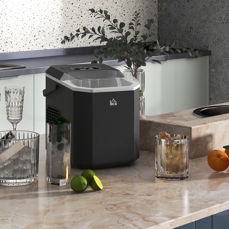 Image 964401_ALTMORE1.jpg, Product 964-401 / Price $108.86, HOMCOM Ice Maker with Scoop Basket 26lbs/24Hrs 2 Bullet Ice Sizes, Black from HOMCOM on TSC.ca's Kitchen department