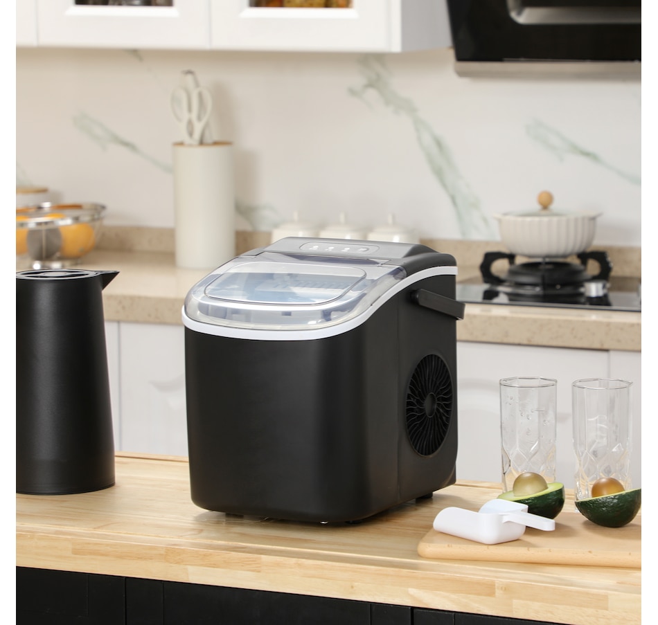 Image 964402_ALTMORE1.jpg, Product 964-402 / Price $94.99, HOMCOM Portable Ice Maker Countertop, Ice Maker Machine, Black from HOMCOM on TSC.ca's Kitchen department