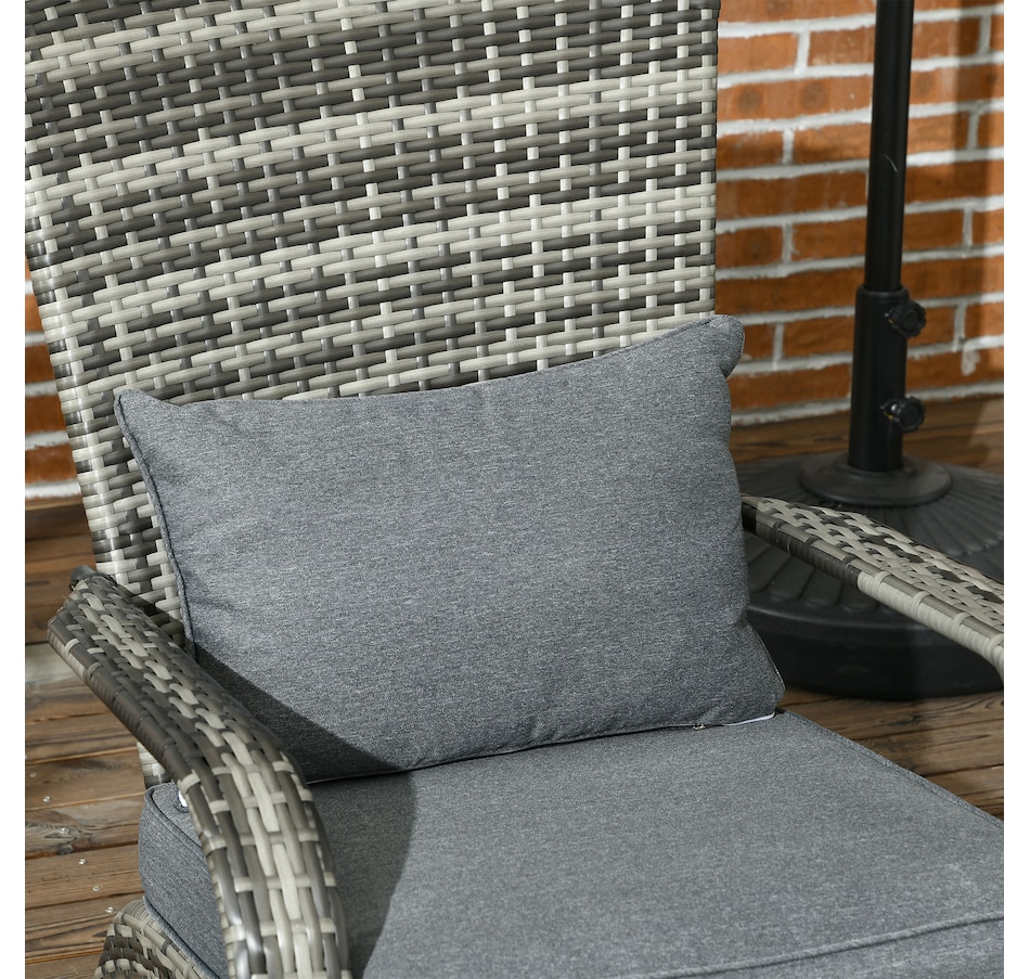Image 964412_ALTMORE31.jpg, Product 964-412 / Price $115.99 - $119.99, Outsunny Outdoor Adirondack Chair Rattan Fire Pit Chair with Cushion Cream from Outsunny on TSC.ca's Home & Garden department