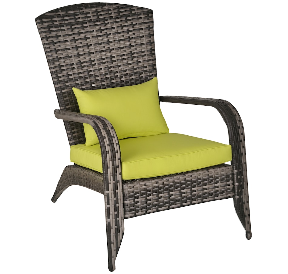 Image 964412_ST01.png, Product 964-412 / Price $115.99 - $119.99, Outsunny Outdoor Adirondack Chair Rattan Fire Pit Chair with Cushion Cream from Outsunny on TSC.ca's Home & Garden department