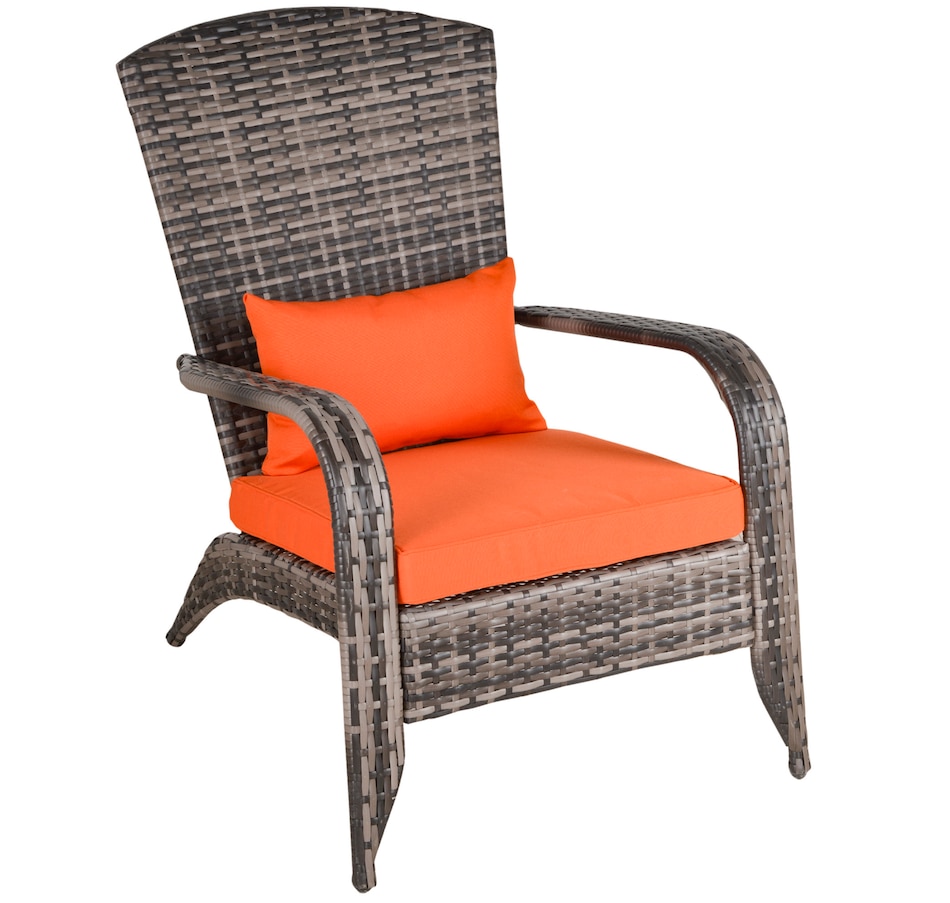 Image 964412_ST03.jpg, Product 964-412 / Price $115.99 - $119.99, Outsunny Outdoor Adirondack Chair Rattan Fire Pit Chair with Cushion Cream from Outsunny on TSC.ca's Home & Garden department