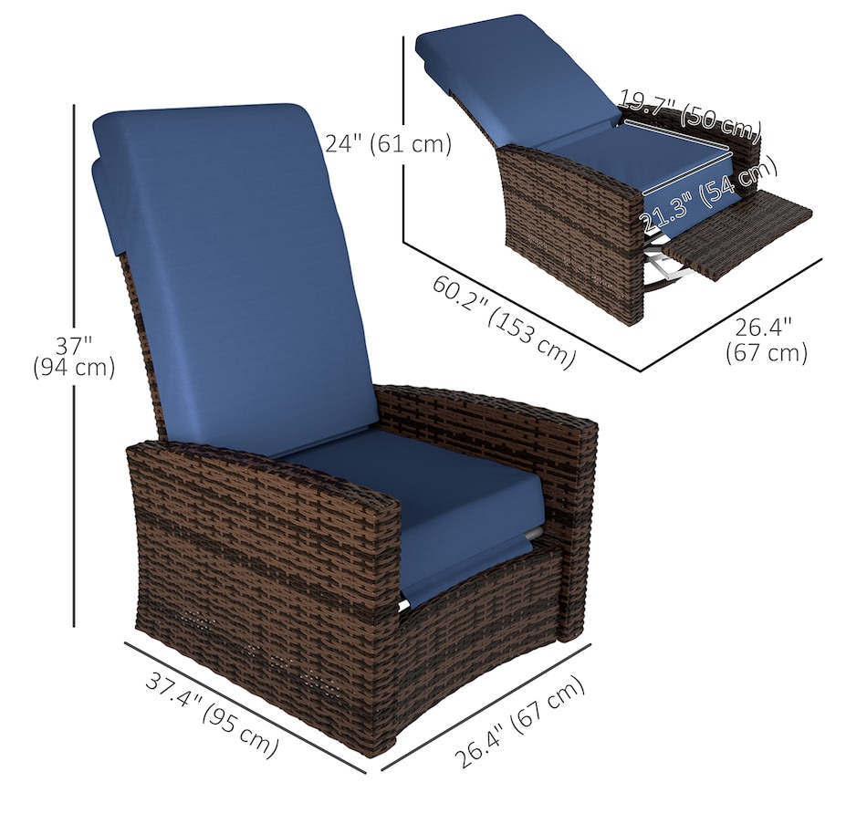 Image 964415_ALTMORE10.jpg, Product 964-415 / Price $289.99 - $304.99, Outsunny PE Rattan Outdoor Swivel Chair with 360° Swivel from Outsunny on TSC.ca's Home & Garden department