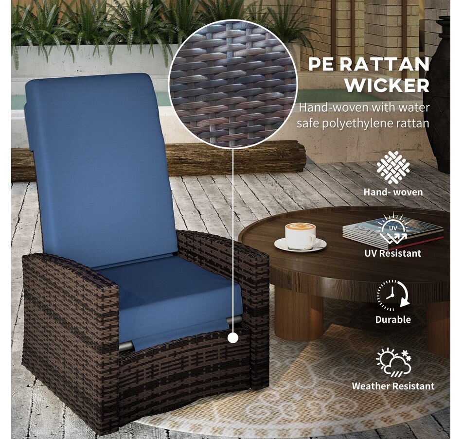 Image 964415_ALTMORE11.jpg, Product 964-415 / Price $289.99 - $304.99, Outsunny PE Rattan Outdoor Swivel Chair with 360° Swivel from Outsunny on TSC.ca's Home & Garden department