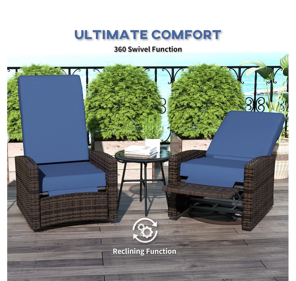 Image 964415_ALTMORE12.jpg, Product 964-415 / Price $289.99 - $304.99, Outsunny PE Rattan Outdoor Swivel Chair with 360° Swivel from Outsunny on TSC.ca's Home & Garden department