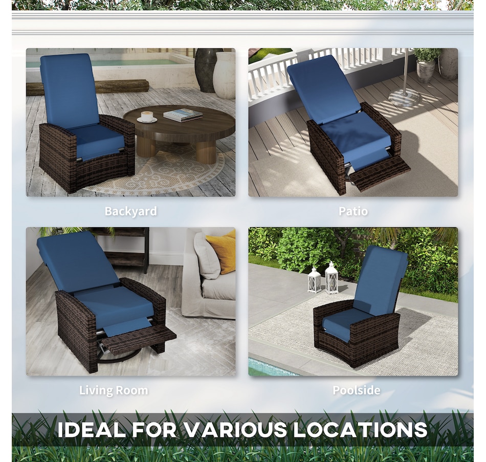 Image 964415_ALTMORE14.jpg, Product 964-415 / Price $289.99 - $304.99, Outsunny PE Rattan Outdoor Swivel Chair with 360° Swivel from Outsunny on TSC.ca's Home & Garden department