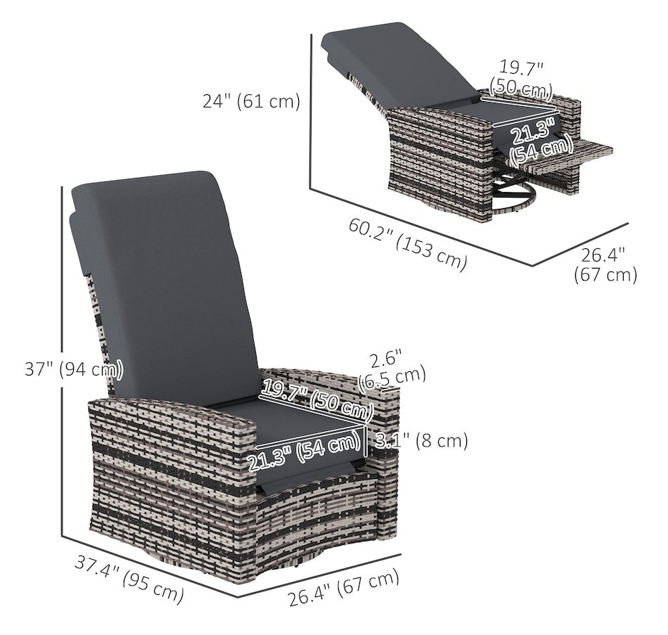Image 964415_ALTMORE18.jpg, Product 964-415 / Price $289.99 - $304.99, Outsunny PE Rattan Outdoor Swivel Chair with 360° Swivel from Outsunny on TSC.ca's Home & Garden department
