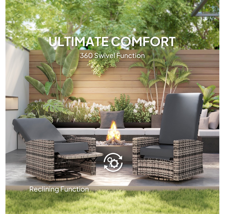 Image 964415_ALTMORE20.jpg, Product 964-415 / Price $289.99 - $304.99, Outsunny PE Rattan Outdoor Swivel Chair with 360° Swivel from Outsunny on TSC.ca's Home & Garden department