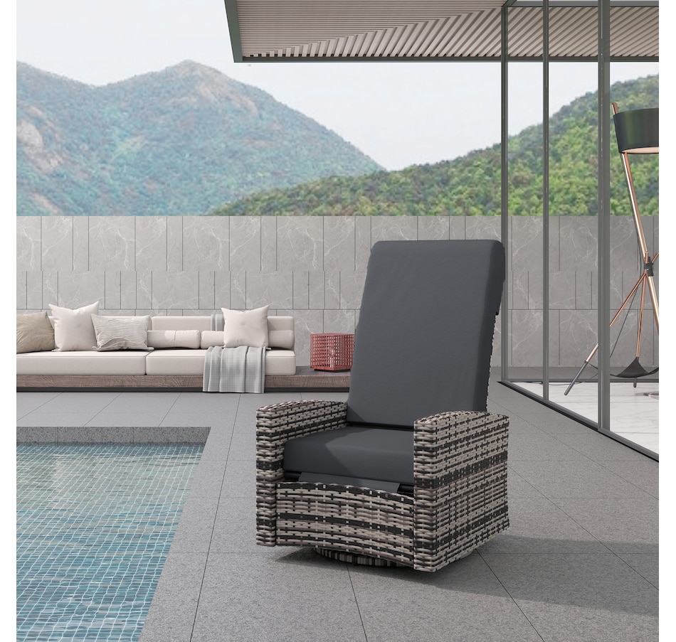 Image 964415_ALTMORE23.jpg, Product 964-415 / Price $289.99 - $304.99, Outsunny PE Rattan Outdoor Swivel Chair with 360° Swivel from Outsunny on TSC.ca's Home & Garden department