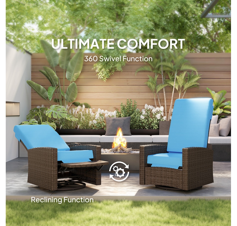 Image 964415_ALTMORE28.jpg, Product 964-415 / Price $289.99 - $304.99, Outsunny PE Rattan Outdoor Swivel Chair with 360° Swivel from Outsunny on TSC.ca's Home & Garden department