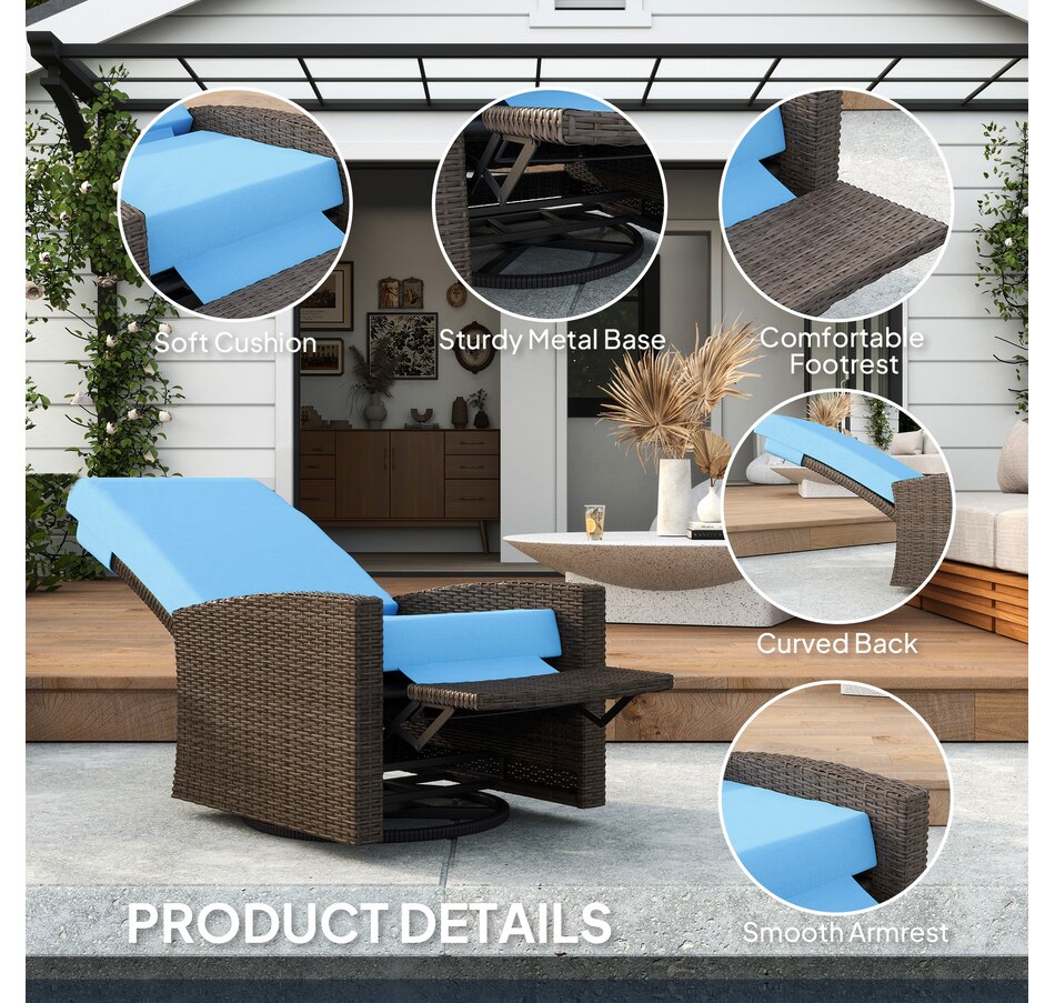 Image 964415_ALTMORE29.jpg, Product 964-415 / Price $289.99 - $304.99, Outsunny PE Rattan Outdoor Swivel Chair with 360° Swivel from Outsunny on TSC.ca's Home & Garden department