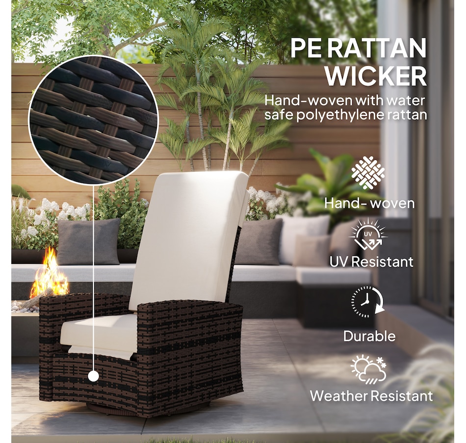 Image 964415_ALTMORE3.jpg, Product 964-415 / Price $289.99 - $304.99, Outsunny PE Rattan Outdoor Swivel Chair with 360° Swivel from Outsunny on TSC.ca's Home & Garden department