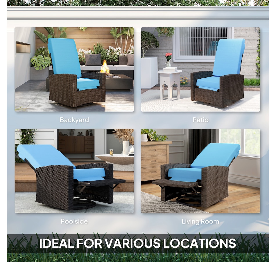 Image 964415_ALTMORE30.jpg, Product 964-415 / Price $289.99 - $304.99, Outsunny PE Rattan Outdoor Swivel Chair with 360° Swivel from Outsunny on TSC.ca's Home & Garden department