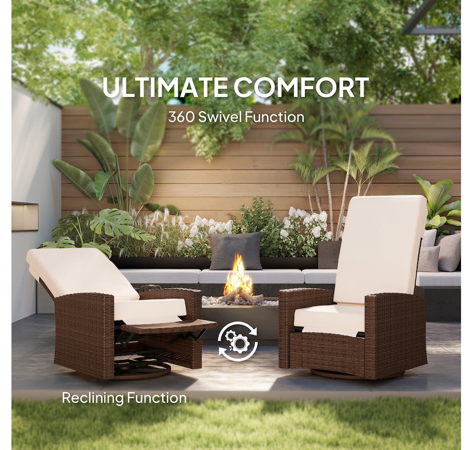 Image 964415_ALTMORE36.jpg, Product 964-415 / Price $289.99 - $304.99, Outsunny PE Rattan Outdoor Swivel Chair with 360° Swivel from Outsunny on TSC.ca's Home & Garden department