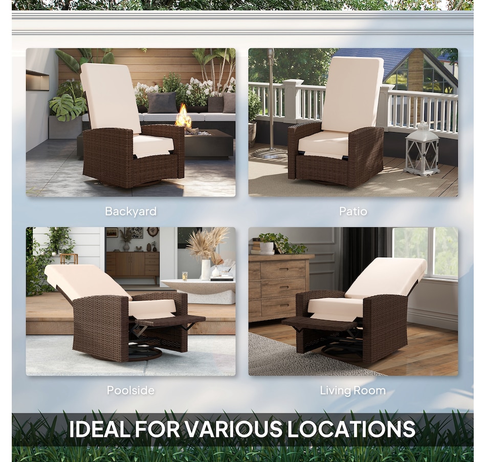Image 964415_ALTMORE38.jpg, Product 964-415 / Price $289.99 - $304.99, Outsunny PE Rattan Outdoor Swivel Chair with 360° Swivel from Outsunny on TSC.ca's Home & Garden department