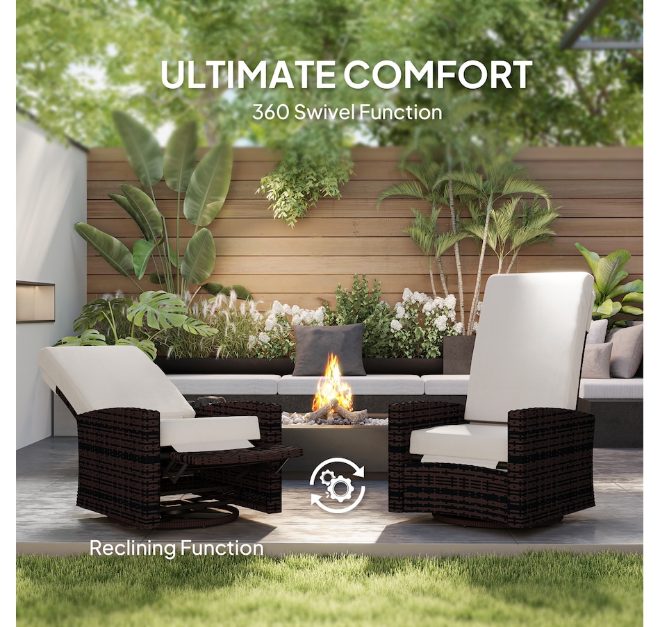 Image 964415_ALTMORE4.jpg, Product 964-415 / Price $289.99 - $304.99, Outsunny PE Rattan Outdoor Swivel Chair with 360° Swivel from Outsunny on TSC.ca's Home & Garden department