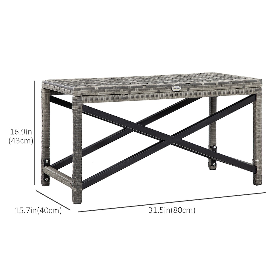 Image 964417_ALTMORE10.jpg, Product 964-417 / Price $74.99, Outsunny End Table w/ Plastic Board Under the Table Top Side Table, Brown from Outsunny on TSC.ca's Home & Garden department