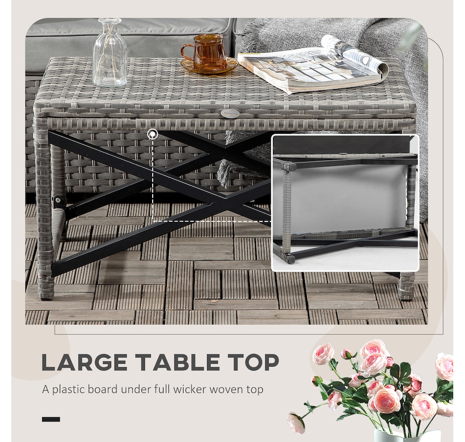 Image 964417_ALTMORE12.jpg, Product 964-417 / Price $74.99, Outsunny End Table w/ Plastic Board Under the Table Top Side Table, Brown from Outsunny on TSC.ca's Home & Garden department