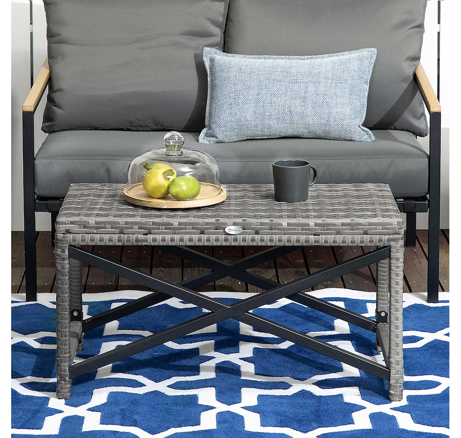 Image 964417_ALTMORE14.jpg, Product 964-417 / Price $74.99, Outsunny End Table w/ Plastic Board Under the Table Top Side Table, Brown from Outsunny on TSC.ca's Home & Garden department