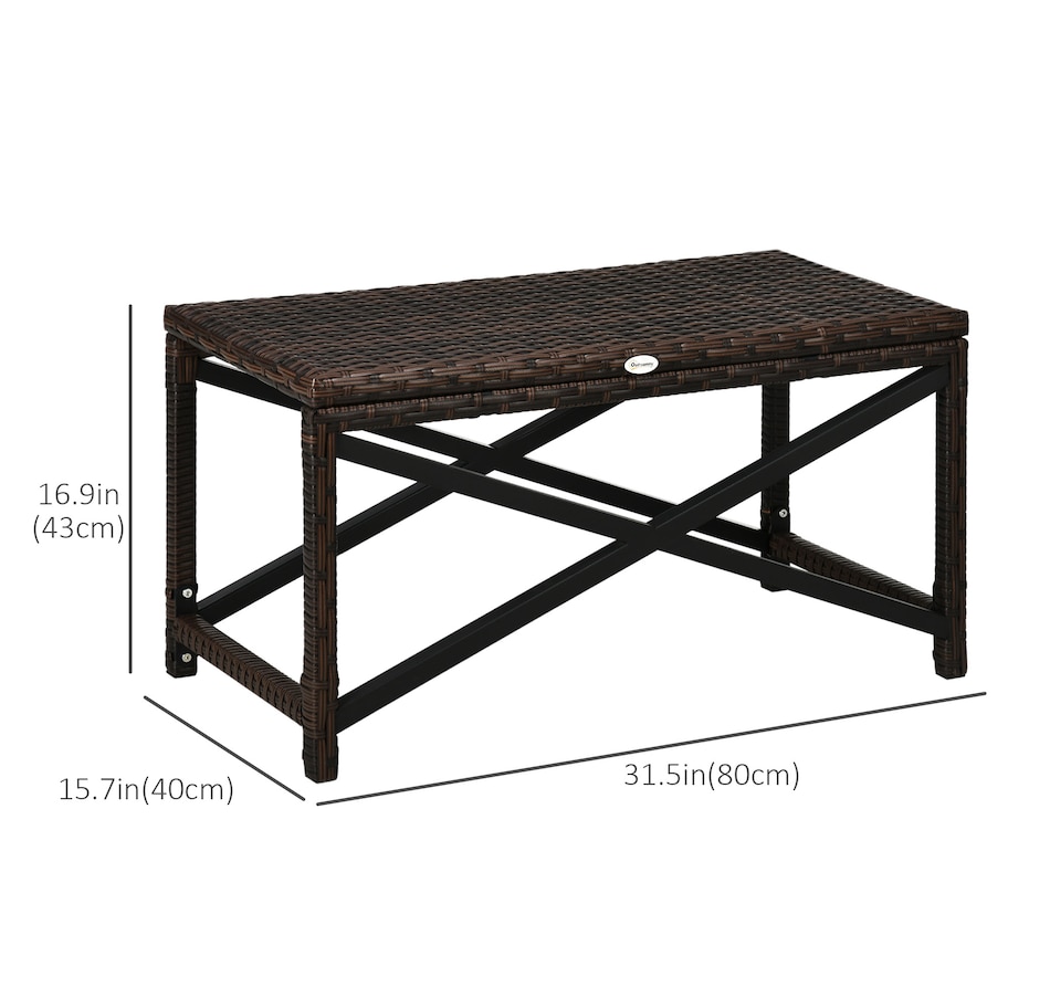 Image 964417_ALTMORE2.jpg, Product 964-417 / Price $74.99, Outsunny End Table w/ Plastic Board Under the Table Top Side Table, Brown from Outsunny on TSC.ca's Home & Garden department