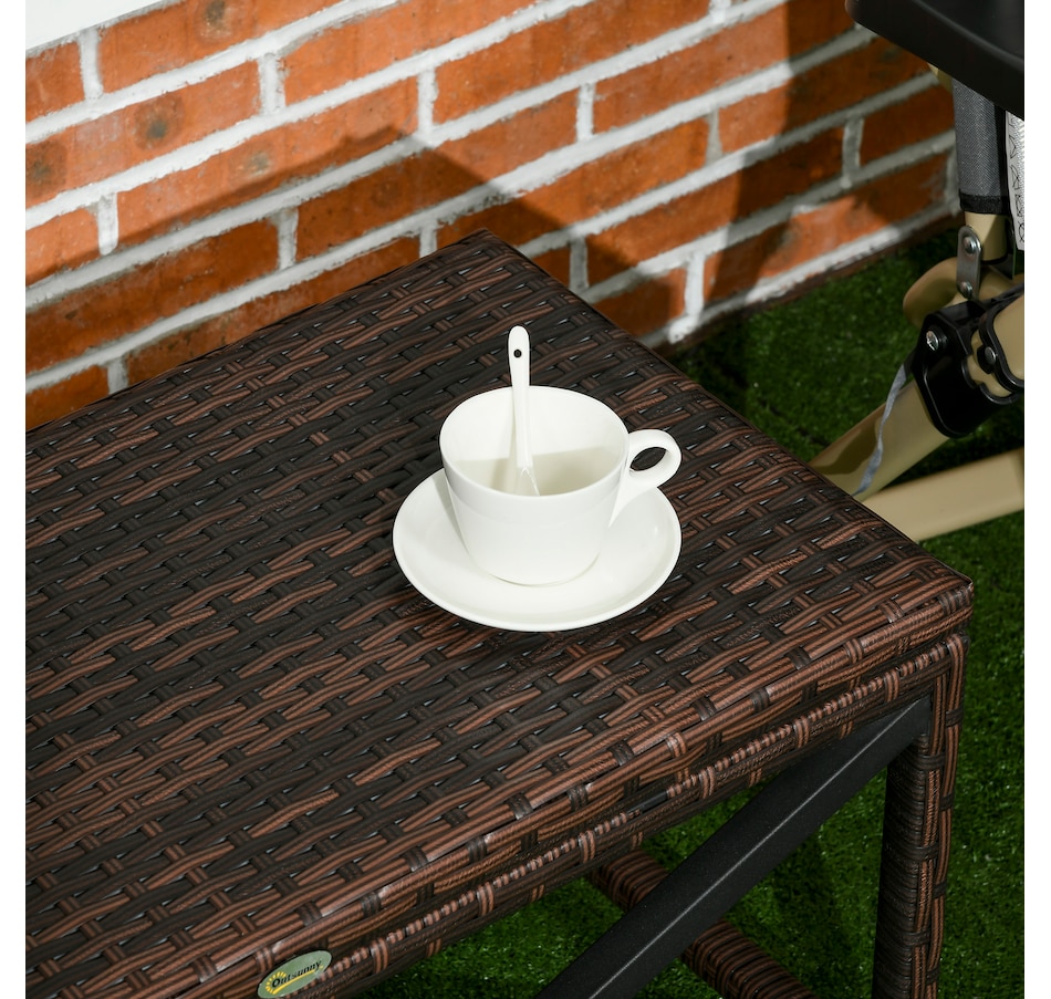 Image 964417_ALTMORE8.jpg, Product 964-417 / Price $74.99, Outsunny End Table w/ Plastic Board Under the Table Top Side Table, Brown from Outsunny on TSC.ca's Home & Garden department
