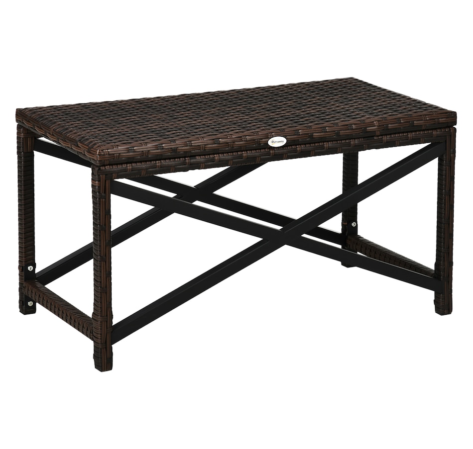 Image 964417_ST01.jpg, Product 964-417 / Price $74.99, Outsunny End Table w/ Plastic Board Under the Table Top Side Table, Brown from Outsunny on TSC.ca's Home & Garden department