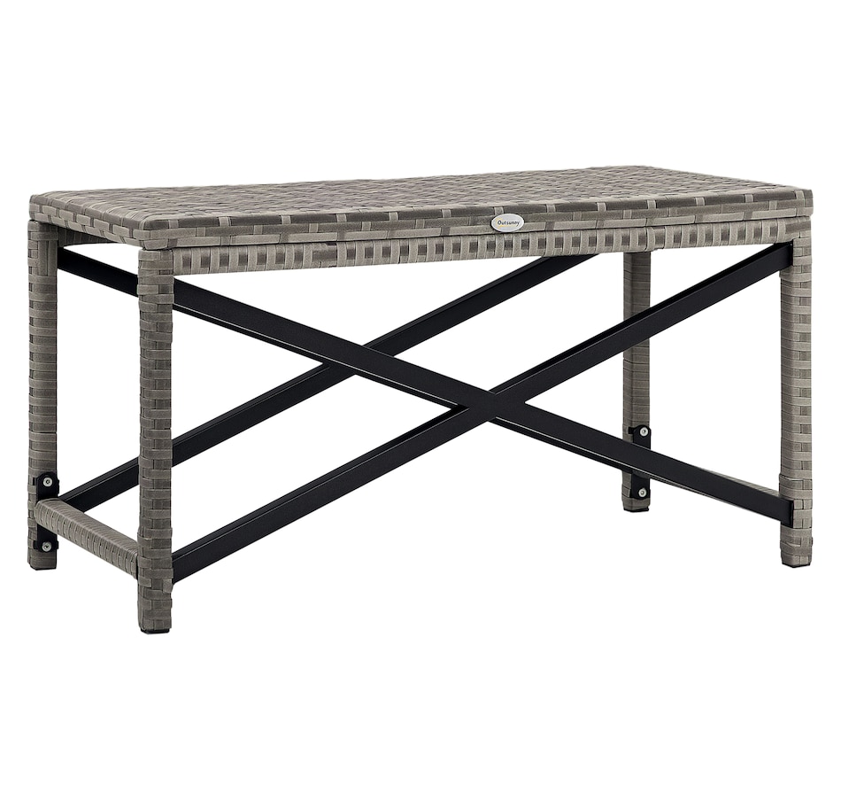 Image 964417_ST02.jpg, Product 964-417 / Price $74.99, Outsunny End Table w/ Plastic Board Under the Table Top Side Table, Brown from Outsunny on TSC.ca's Home & Garden department