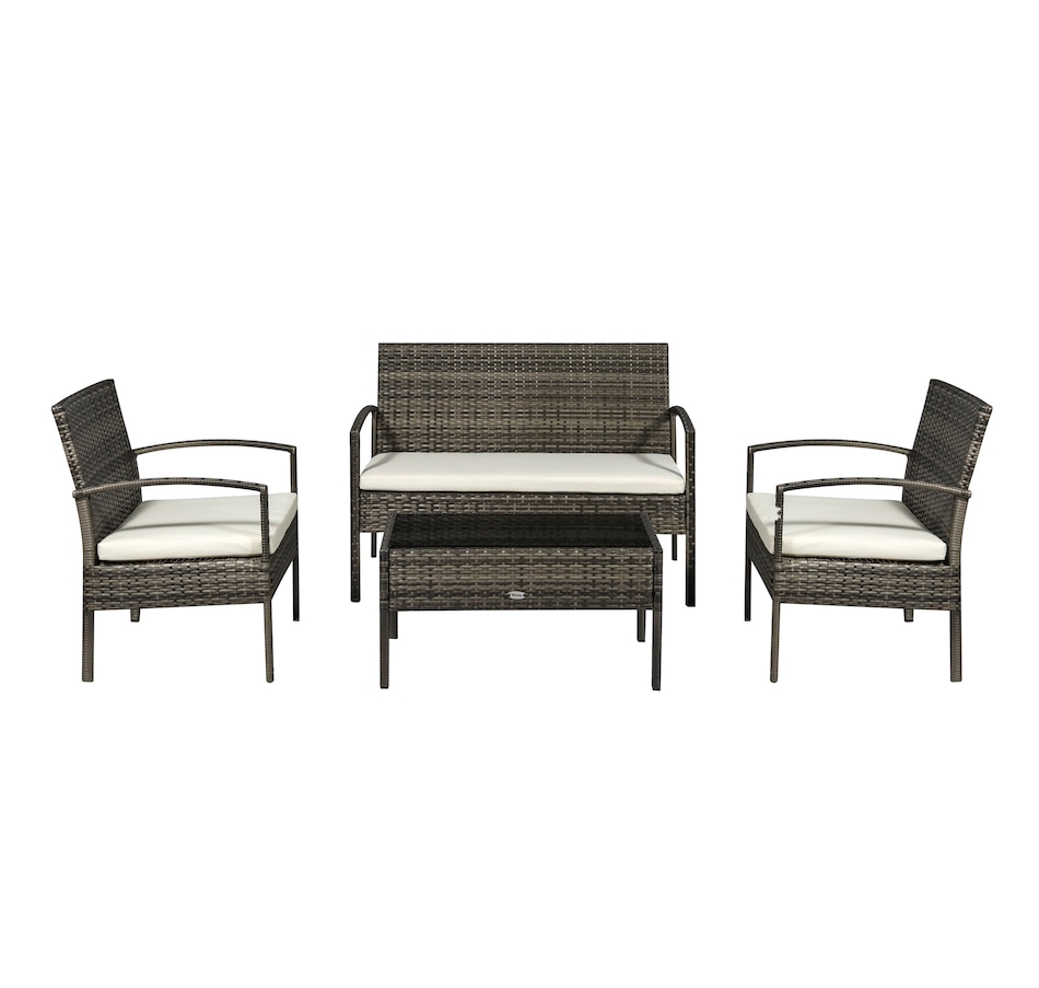 Image 964426.jpg, Product 964-426 / Price $219.99, Outsunny 4 Pieces Patio Furniture Set with A Loveseat from Outsunny on TSC.ca's Home & Garden department