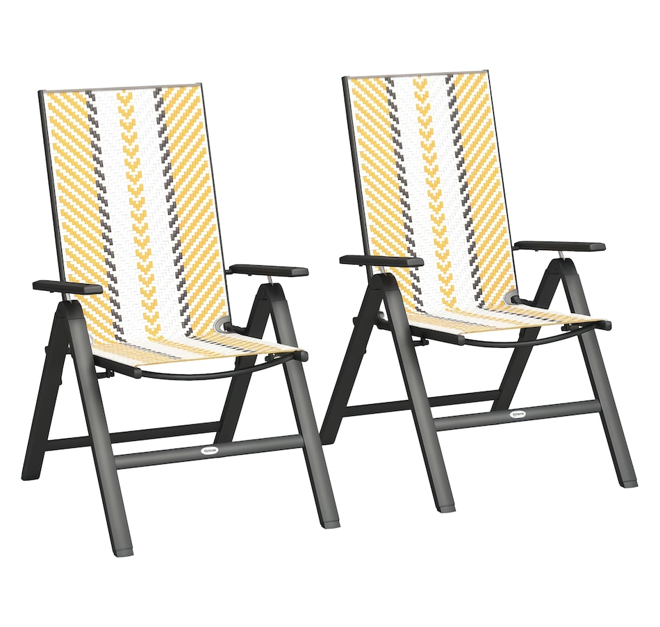 Image 964442.png, Product 964-442 / Price $160.99, Outsunny Outdoor Wicker Chairs Set of 2 with 5-Position Adjustable Backrest from Outsunny on TSC.ca's Home & Garden department