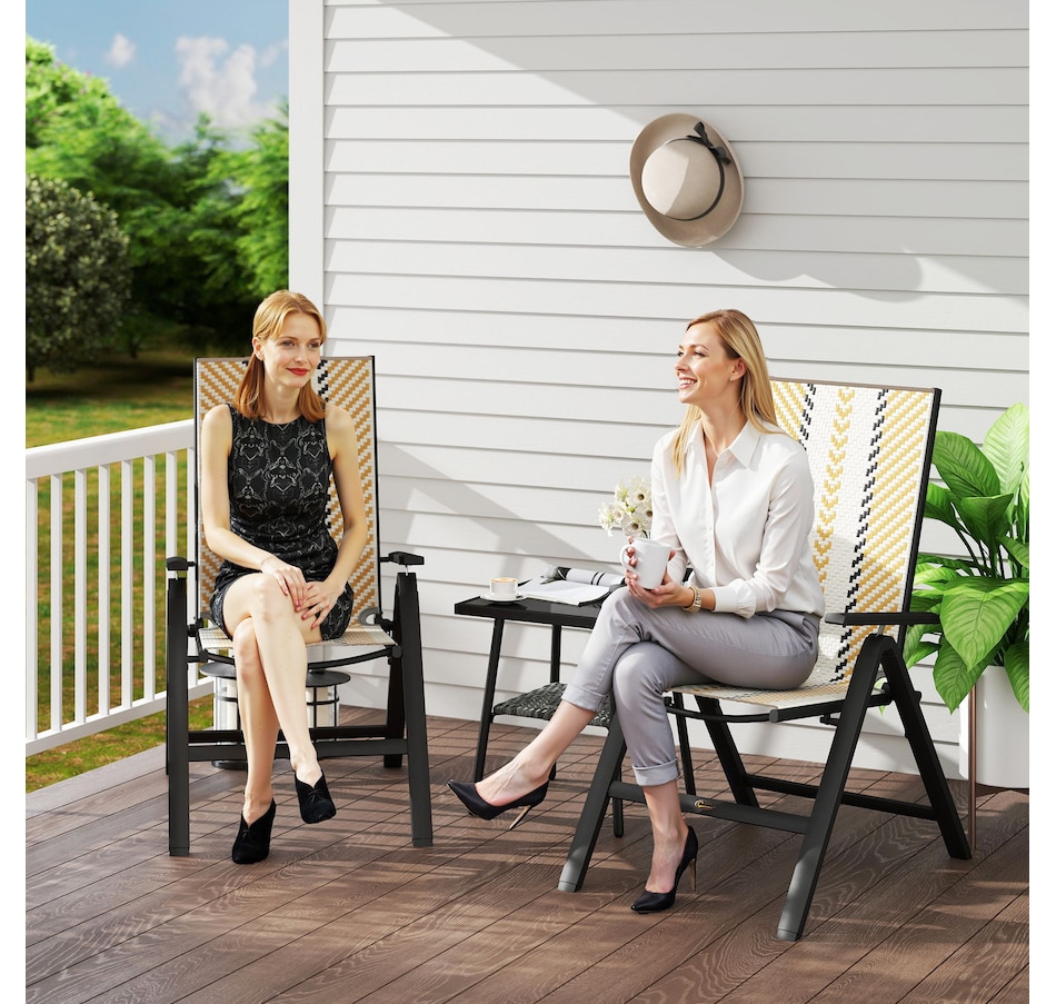 Image 964442_ALTMORE1.jpg, Product 964-442 / Price $160.99, Outsunny Outdoor Wicker Chairs Set of 2 with 5-Position Adjustable Backrest from Outsunny on TSC.ca's Home & Garden department
