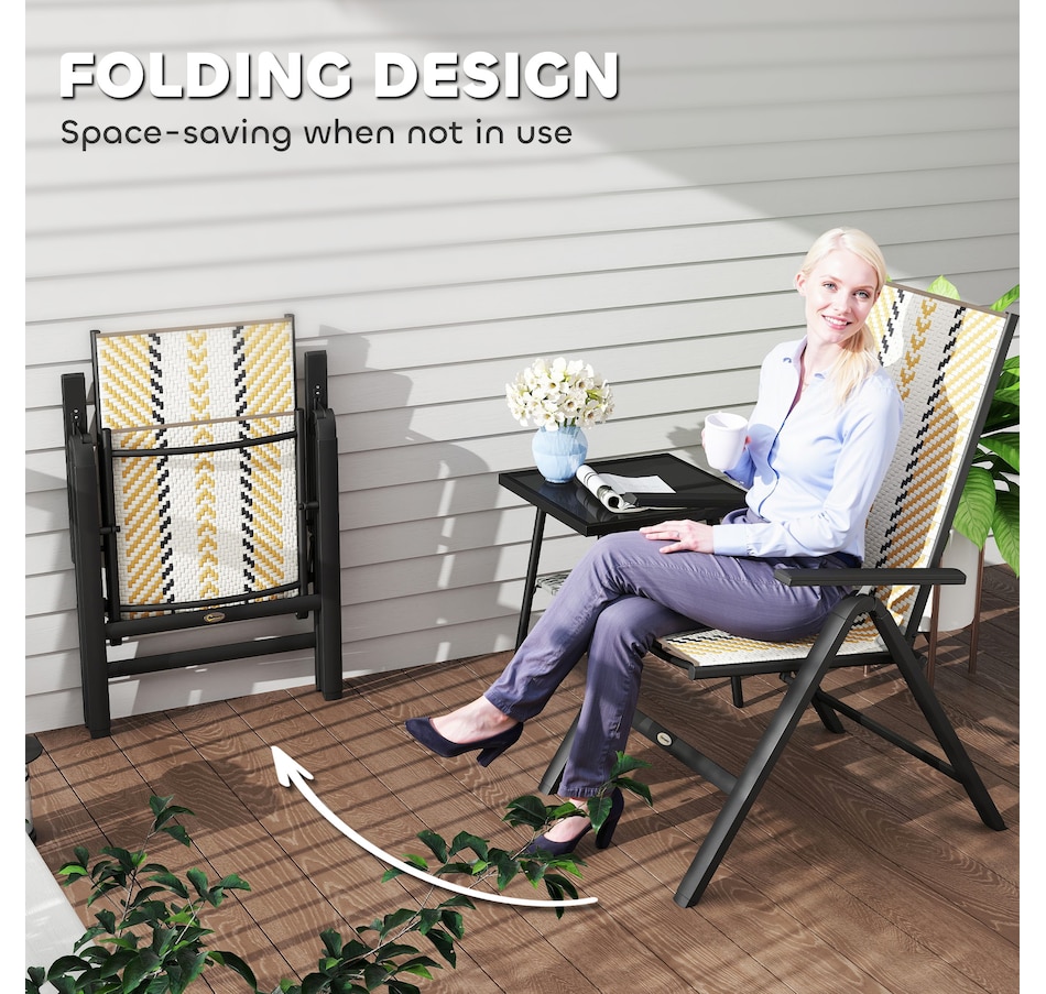 Image 964442_ALTMORE4.jpg, Product 964-442 / Price $160.99, Outsunny Outdoor Wicker Chairs Set of 2 with 5-Position Adjustable Backrest from Outsunny on TSC.ca's Home & Garden department