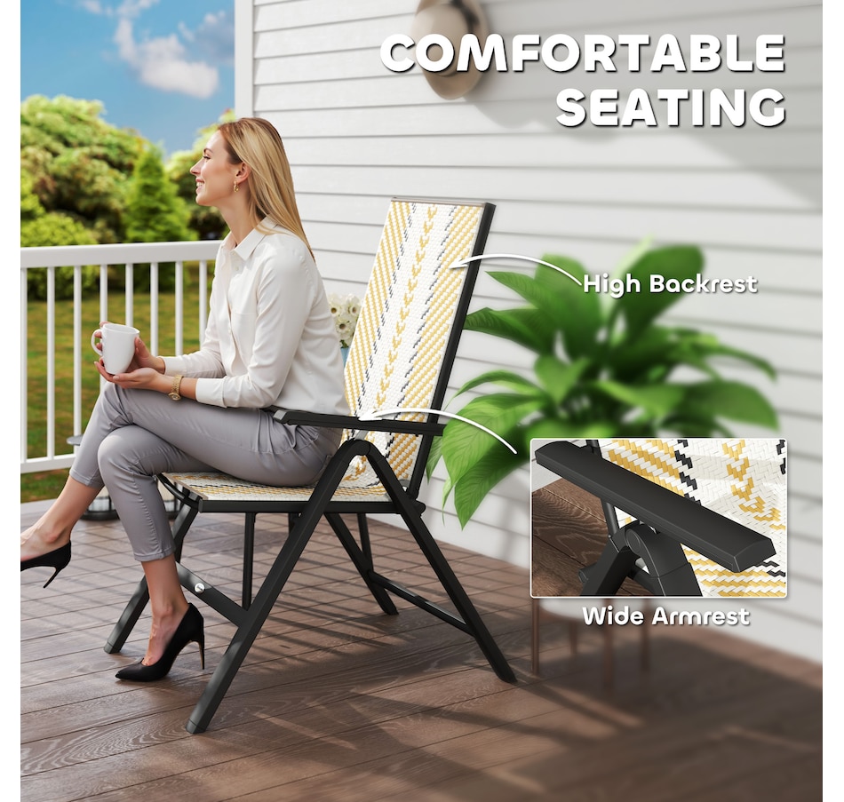 Image 964442_ALTMORE6.jpg, Product 964-442 / Price $160.99, Outsunny Outdoor Wicker Chairs Set of 2 with 5-Position Adjustable Backrest from Outsunny on TSC.ca's Home & Garden department