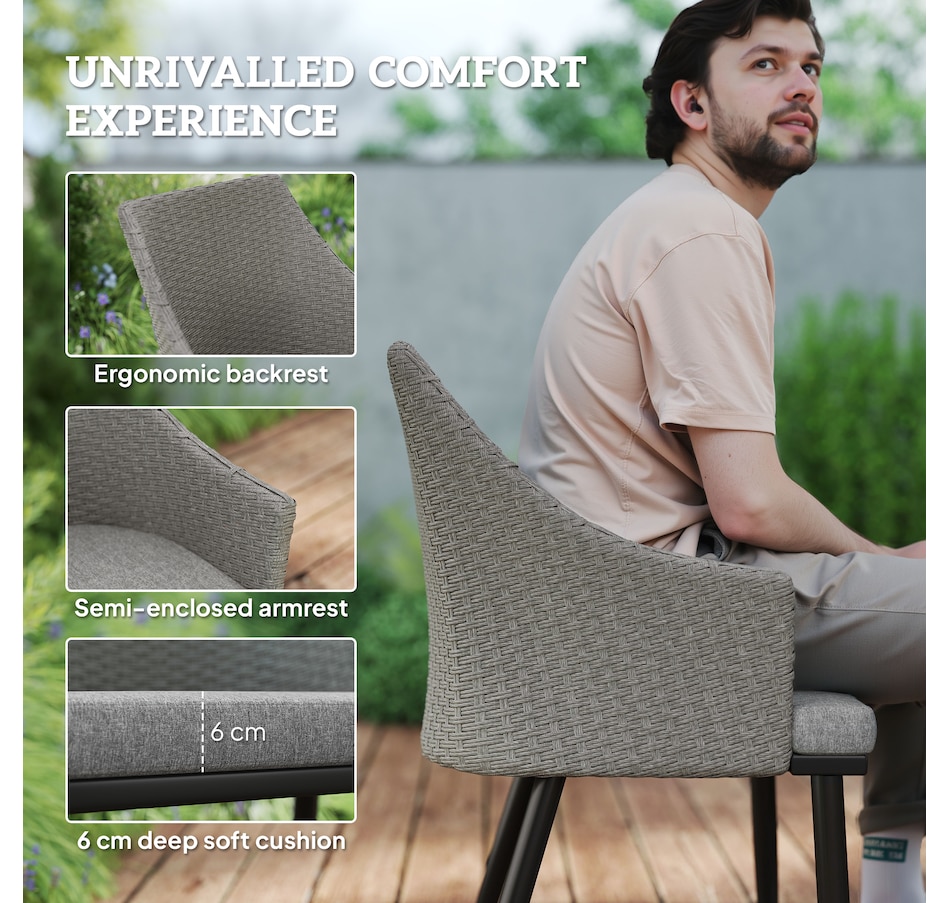 Image 964449_ALTMORE4.jpg, Product 964-449 / Price $834.99, Outsunny 7 Piece Wicker Patio Furniture Set with Cushions, Umbrella Hole from Outsunny on TSC.ca's Home & Garden department