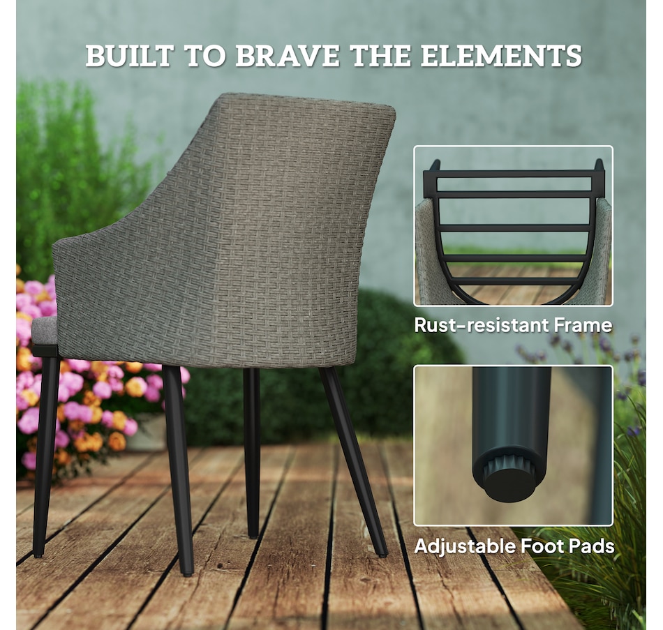 Image 964449_ALTMORE5.jpg, Product 964-449 / Price $834.99, Outsunny 7 Piece Wicker Patio Furniture Set with Cushions, Umbrella Hole from Outsunny on TSC.ca's Home & Garden department