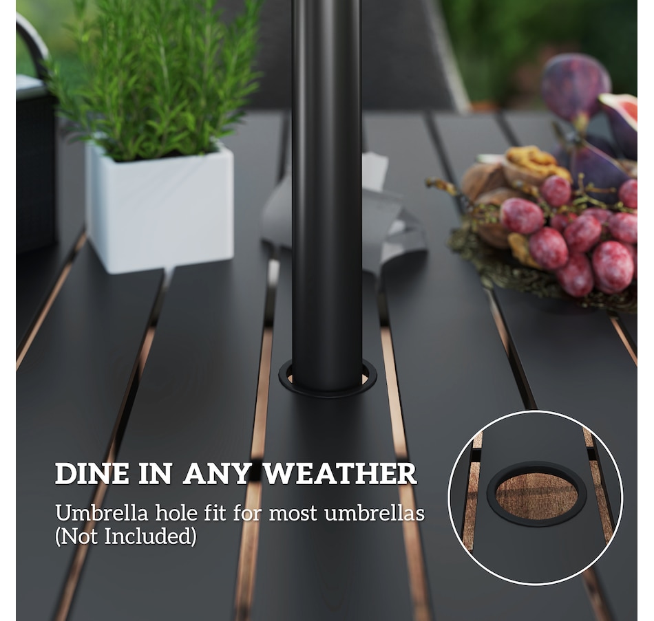 Image 964449_ALTMORE7.jpg, Product 964-449 / Price $834.99, Outsunny 7 Piece Wicker Patio Furniture Set with Cushions, Umbrella Hole from Outsunny on TSC.ca's Home & Garden department