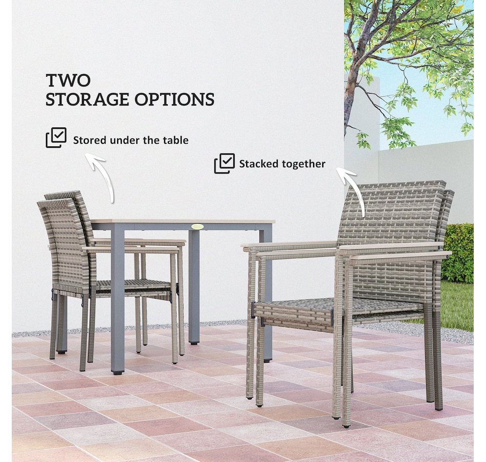 Image 964454_ALTMORE3.jpg, Product 964-454 / Price $399.99, Outsunny 5 Pieces Wicker Patio Dining Set from Outsunny on TSC.ca's Home & Garden department